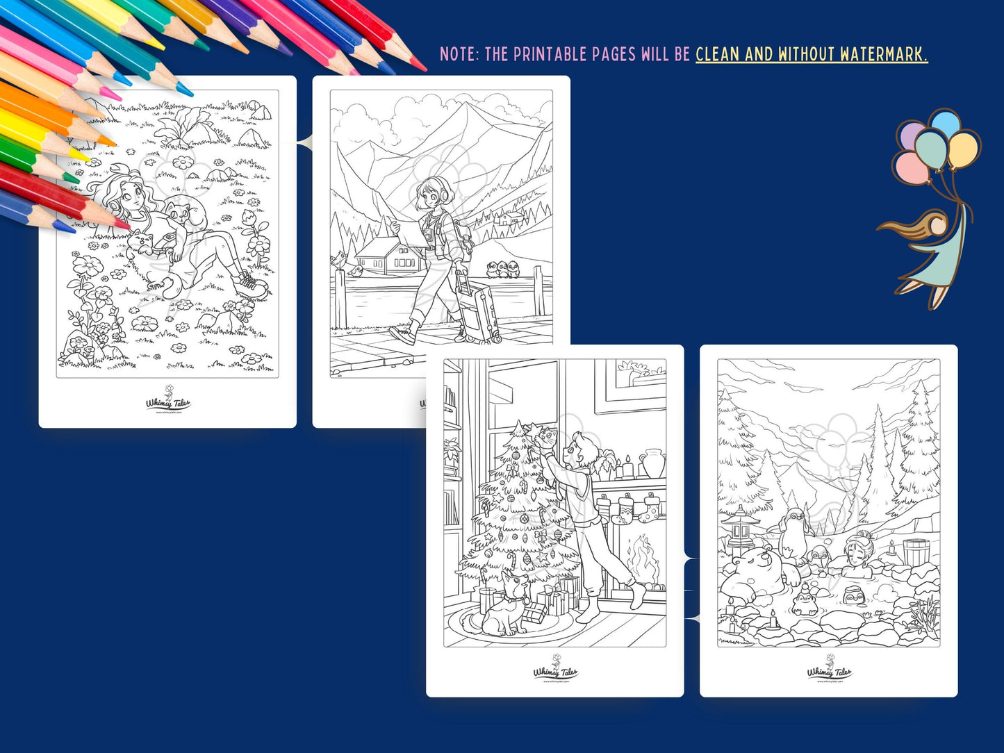 Solitary Dreams (Vol. 4) - A Coloring Book of Cozy Introvert's Worlds