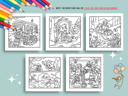 Whimsical Cozy Fantasy - Fairy Tale Moments Coloring Book Series