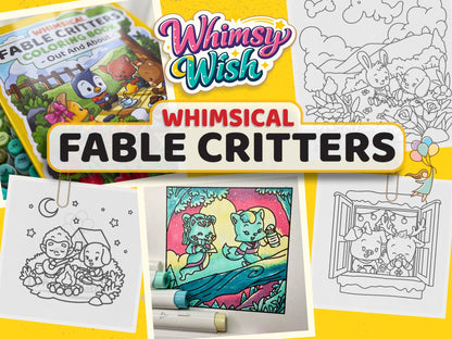 Whimsy Wish | Hand-Drawn, Custom and Personalized Coloring Page by Whimsy Tales