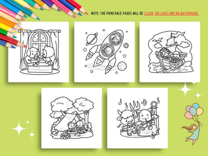 Whimsical Fable Critters Coloring Book - Bolder & Easier