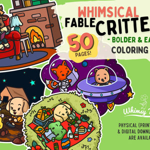 Whimsical Fable Critters Coloring Book - Bolder & Easier