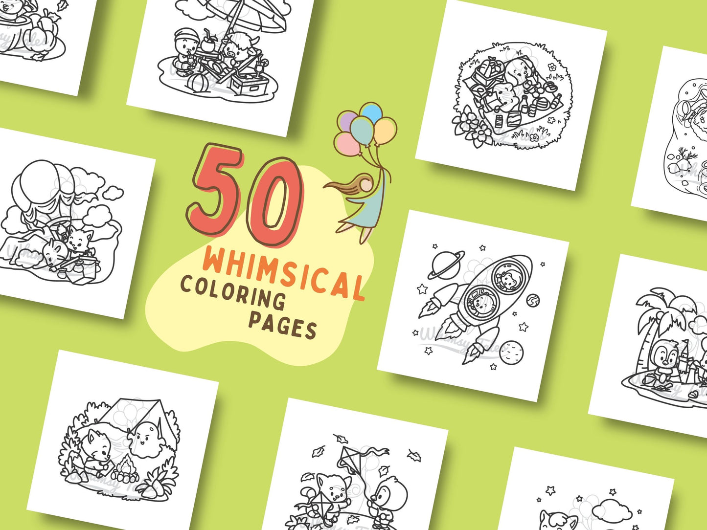 Whimsical Fable Critters Coloring Book - Bolder & Easier