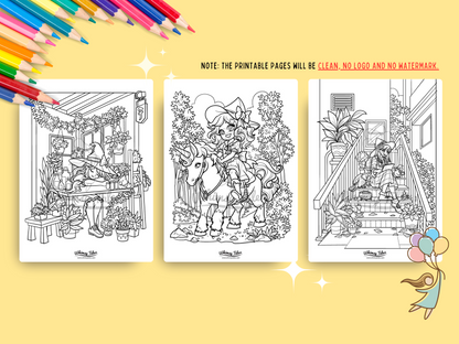 Whimsical Anime Witchy Adult Coloring Book: A Kawaii And Cozy Coloring Pages Digital Download For All Ages