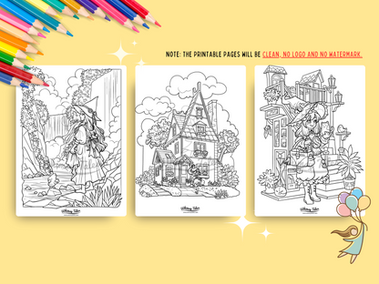 Whimsical Anime Witchy Adult Coloring Book: A Kawaii And Cozy Coloring Pages Digital Download For All Ages