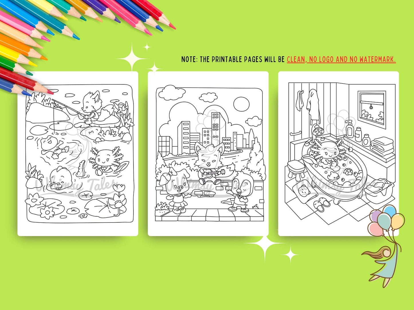 Whimsical Fable Critters Coloring Book - Out And About