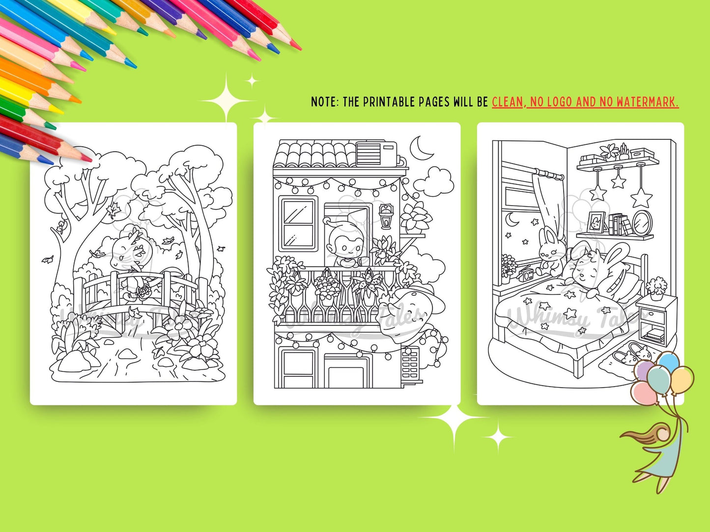 Whimsical Fable Critters Coloring Book - Out And About