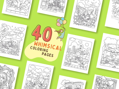 Whimsical Fable Critters Coloring Book - Out And About