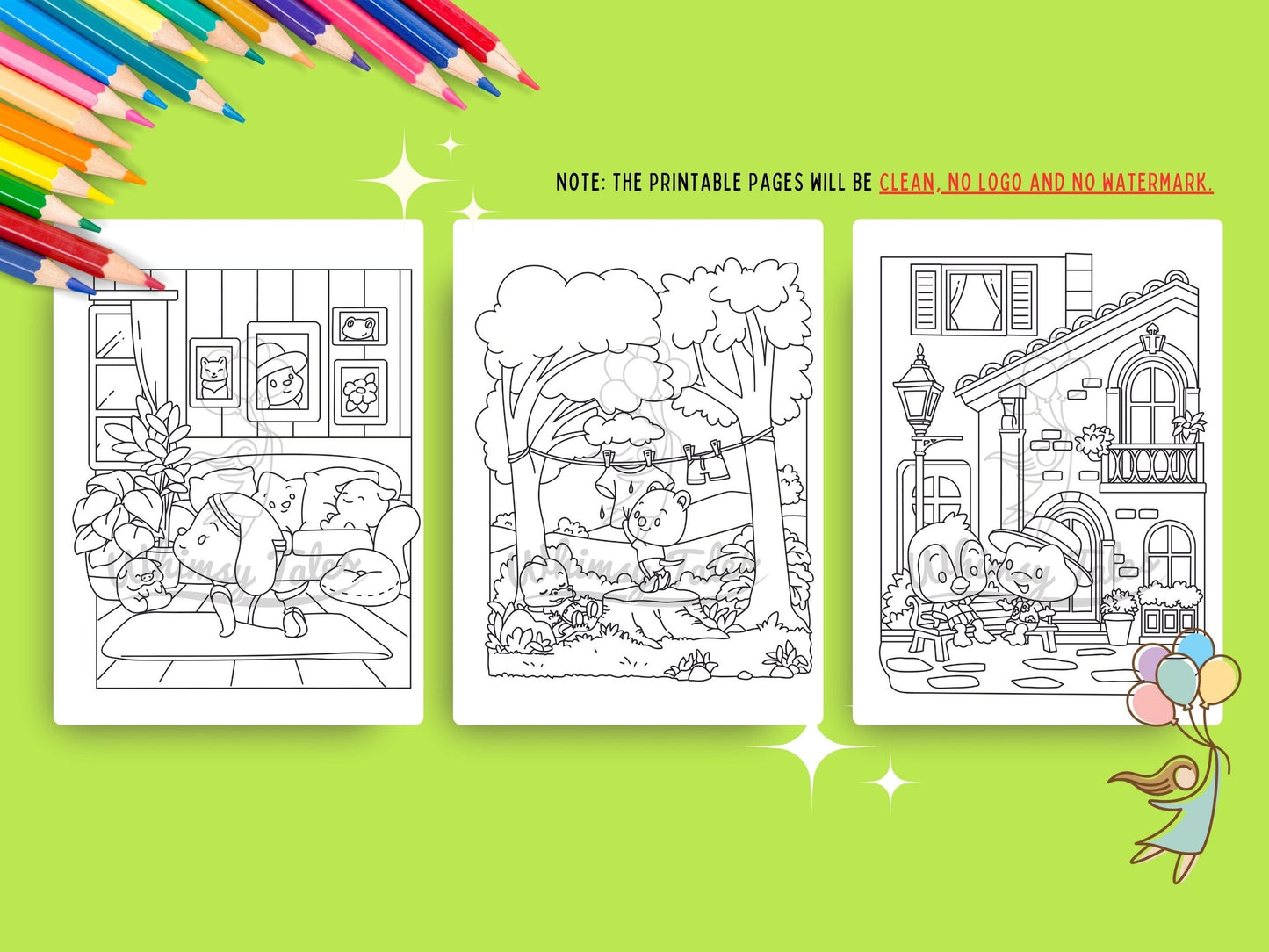 Whimsical Fable Critters Coloring Book - Out And About