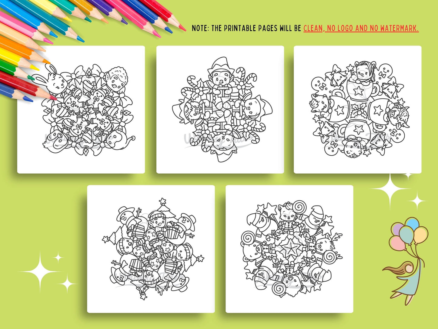 Whimsical Fable Critters Coloring Book - Festive Holidays