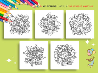 Whimsical Fable Critters Coloring Book - Festive Holidays