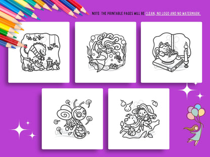 Whimsical Fantasy Doodles Coloring Book
