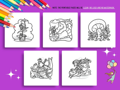 Whimsical Fantasy Doodles Coloring Book