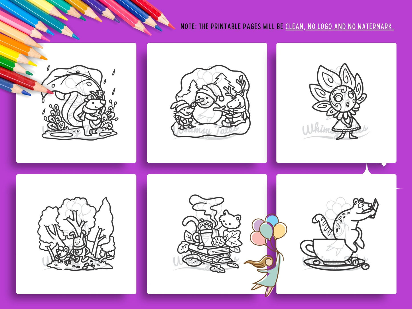 Whimsical Fantasy Doodles Coloring Book