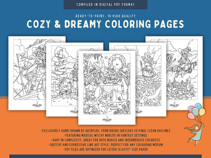 Witchy Dreams Volume 2 - A Coloring Book of Cozy Spells & Magical Moments