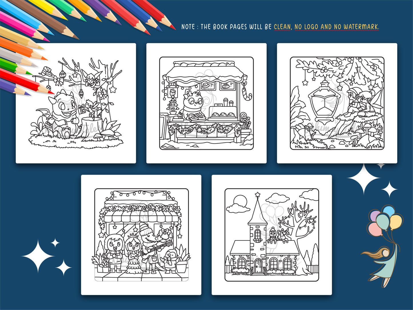 Wynterra - A Christmas Fantasy Coloring Book of Cozy Holiday Tales