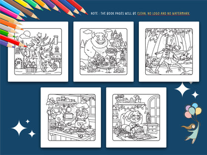 Wynterra - A Christmas Fantasy Coloring Book of Cozy Holiday Tales