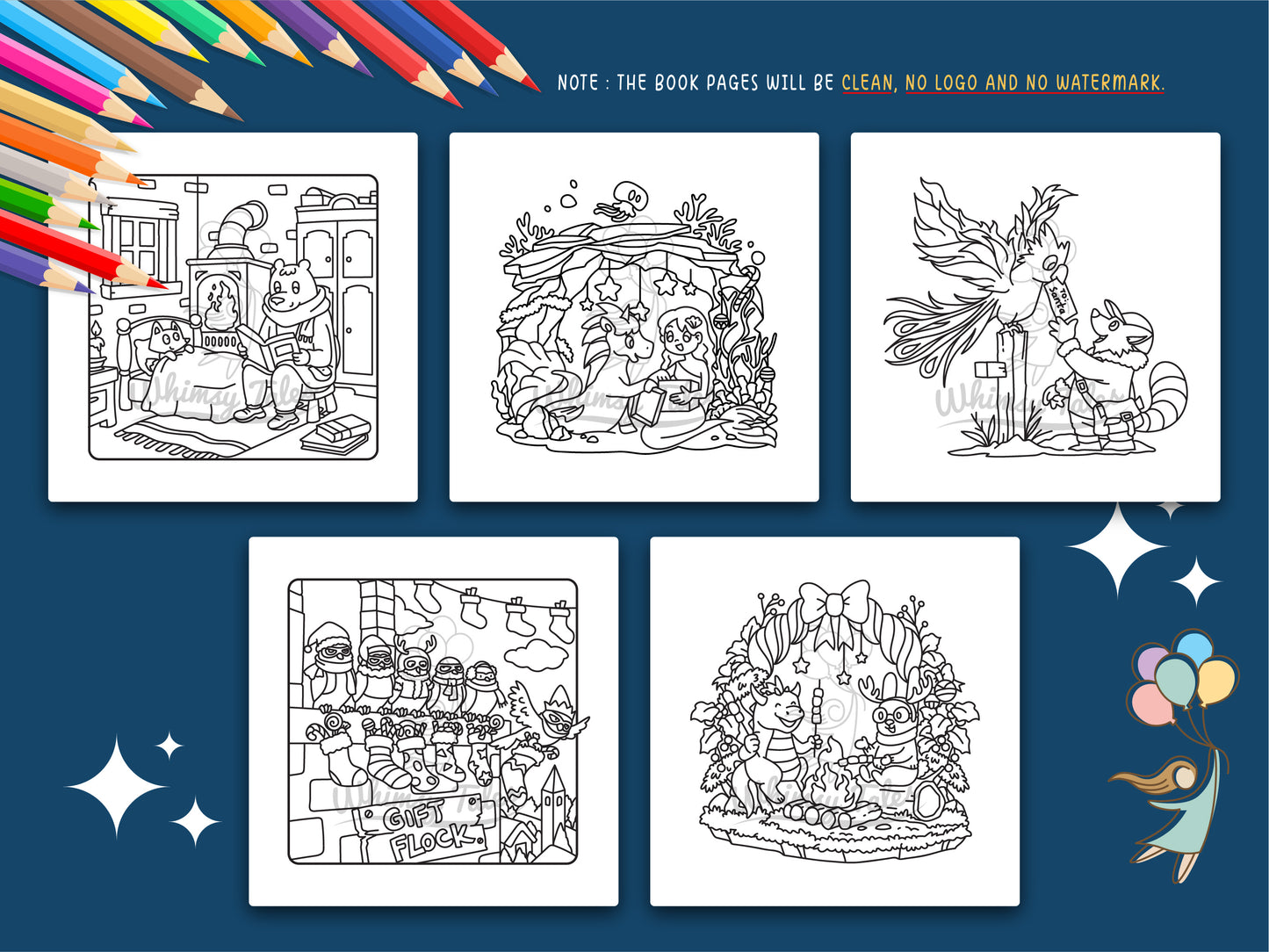 Wynterra - A Christmas Fantasy Coloring Book of Cozy Holiday Tales