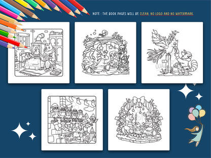 Wynterra - A Christmas Fantasy Coloring Book of Cozy Holiday Tales