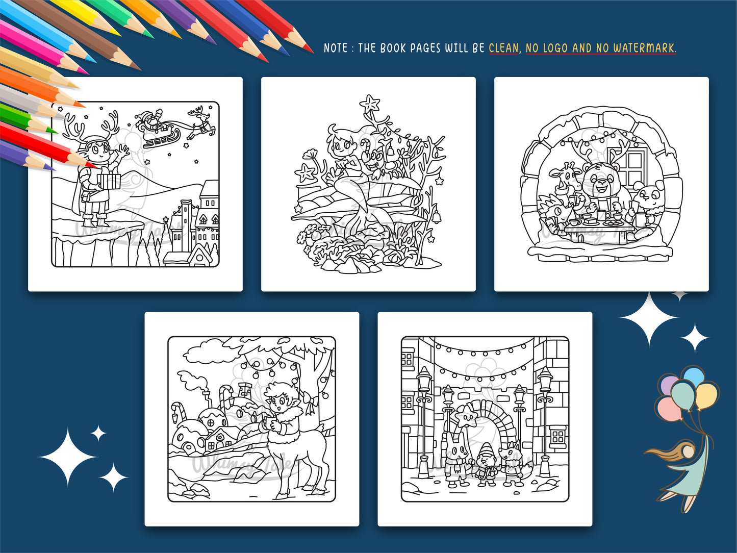 Wynterra - A Christmas Fantasy Coloring Book of Cozy Holiday Tales