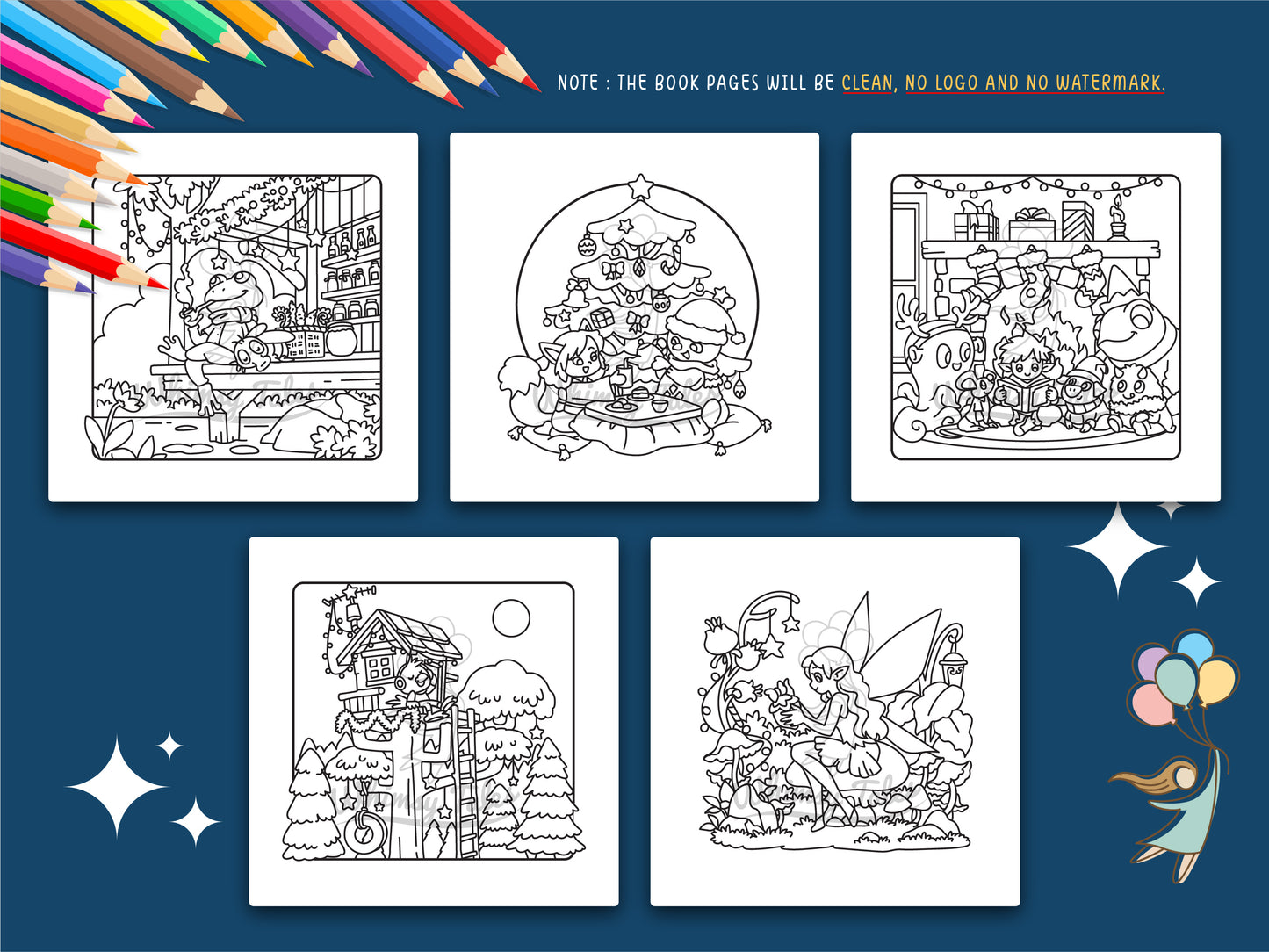 Wynterra - A Christmas Fantasy Coloring Book of Cozy Holiday Tales