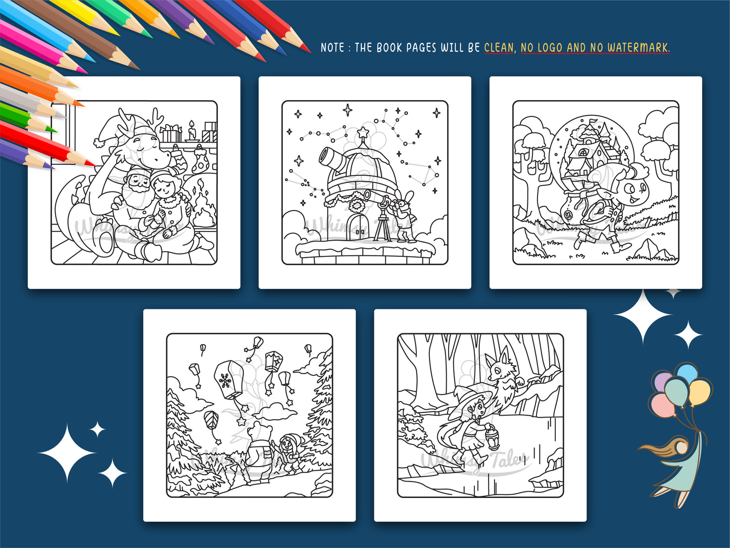 Wynterra - A Christmas Fantasy Coloring Book of Cozy Holiday Tales