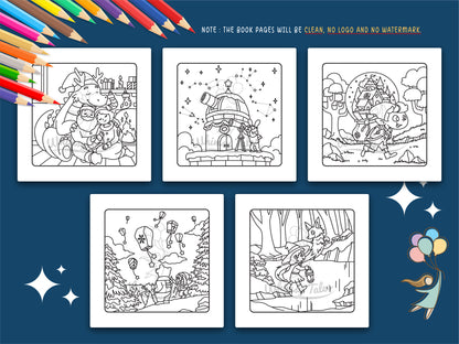 Wynterra - A Christmas Fantasy Coloring Book of Cozy Holiday Tales