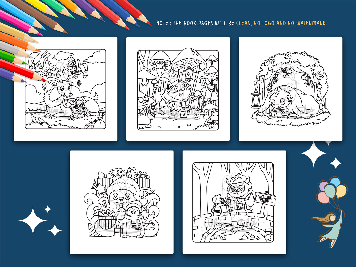 Wynterra - A Christmas Fantasy Coloring Book of Cozy Holiday Tales