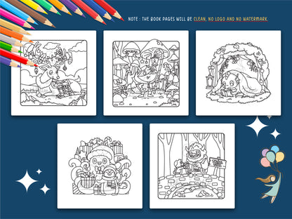 Wynterra - A Christmas Fantasy Coloring Book of Cozy Holiday Tales